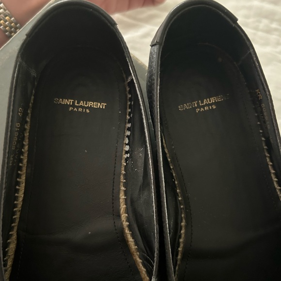 YSL logo embroidered espadrilles, size 11 - Picture 3 of 6